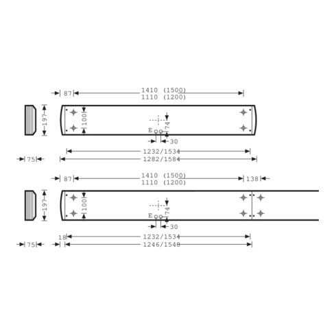 Trilux LED-Rasteranbauleuchte RPV1500 5200-840ETDD Atirion D-L#6634651