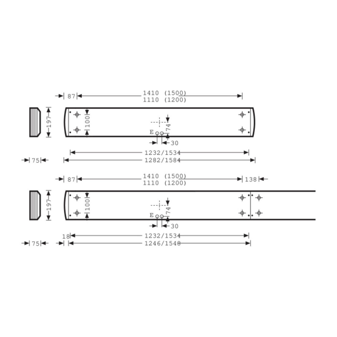 Trilux Luminaire LED à grille RPV 1500 5200-830 ET Atirion D-L#6634540