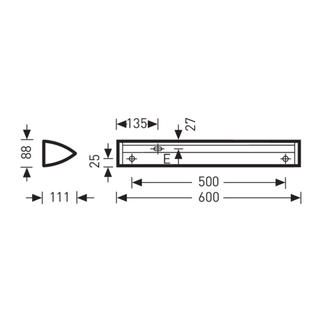 Trilux Plafonnier LED opale, 4000K 6651 LED1100-840 ET
