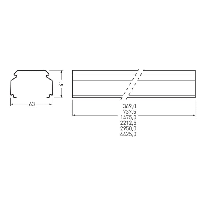 Trilux Tragprofil IP20 2950mm ws 07650L300 7LV 150 01