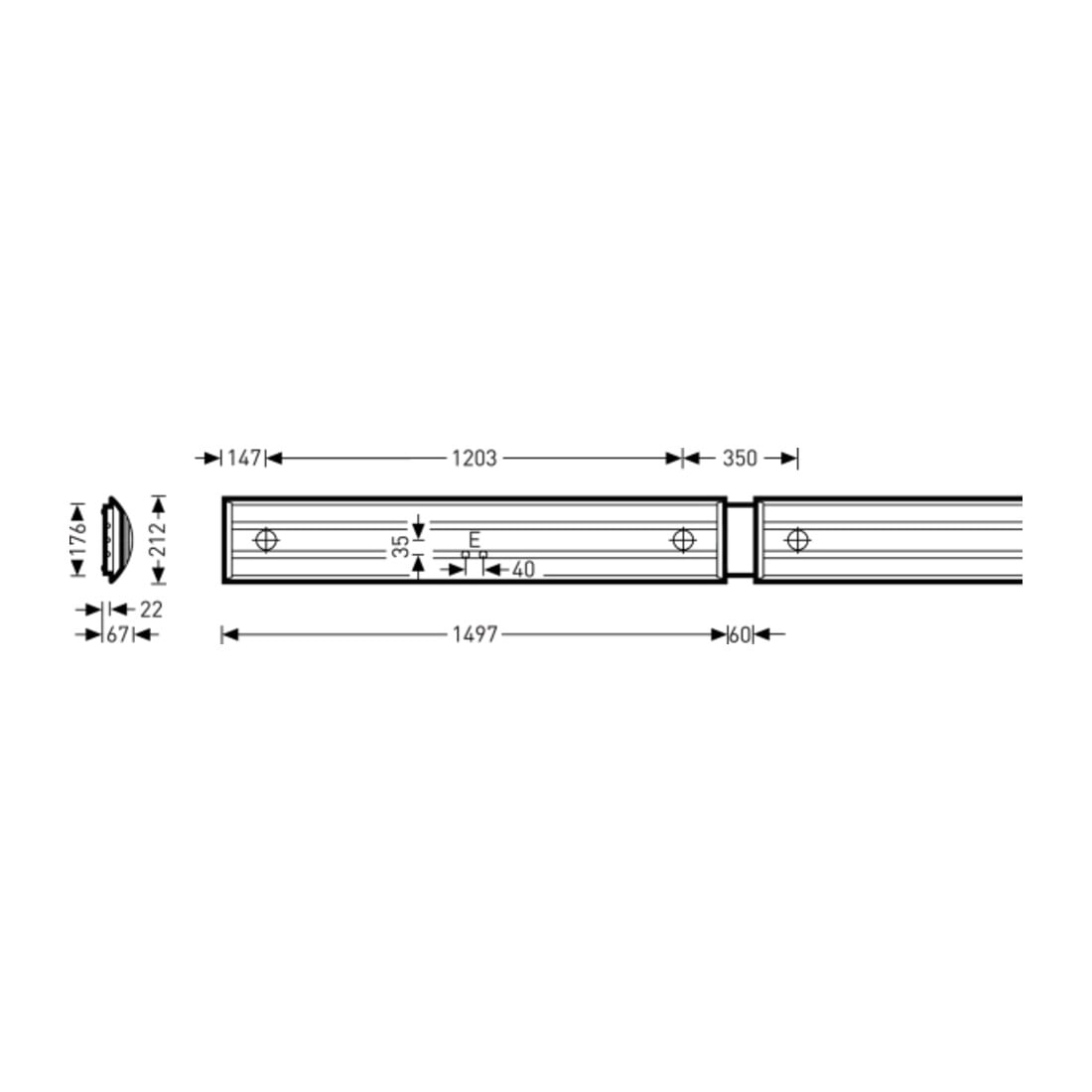 Trilux Wannenleuchte LED3700-840 ET 01 3331 G2 D3TS#6789640
