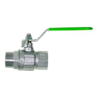 Trinkwasserkugelhahn DIN-DVGW, MS vernickelt, Hebelgriff, IG/AG, G 3/4", PN40,