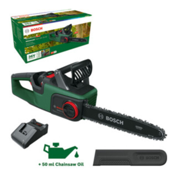 Tronçonneuse à chaîne sans fil AdvancedChain 36V-35-40 Bosch, 1x batterie 36V 2.0Ah, chargeur AL 36V-20