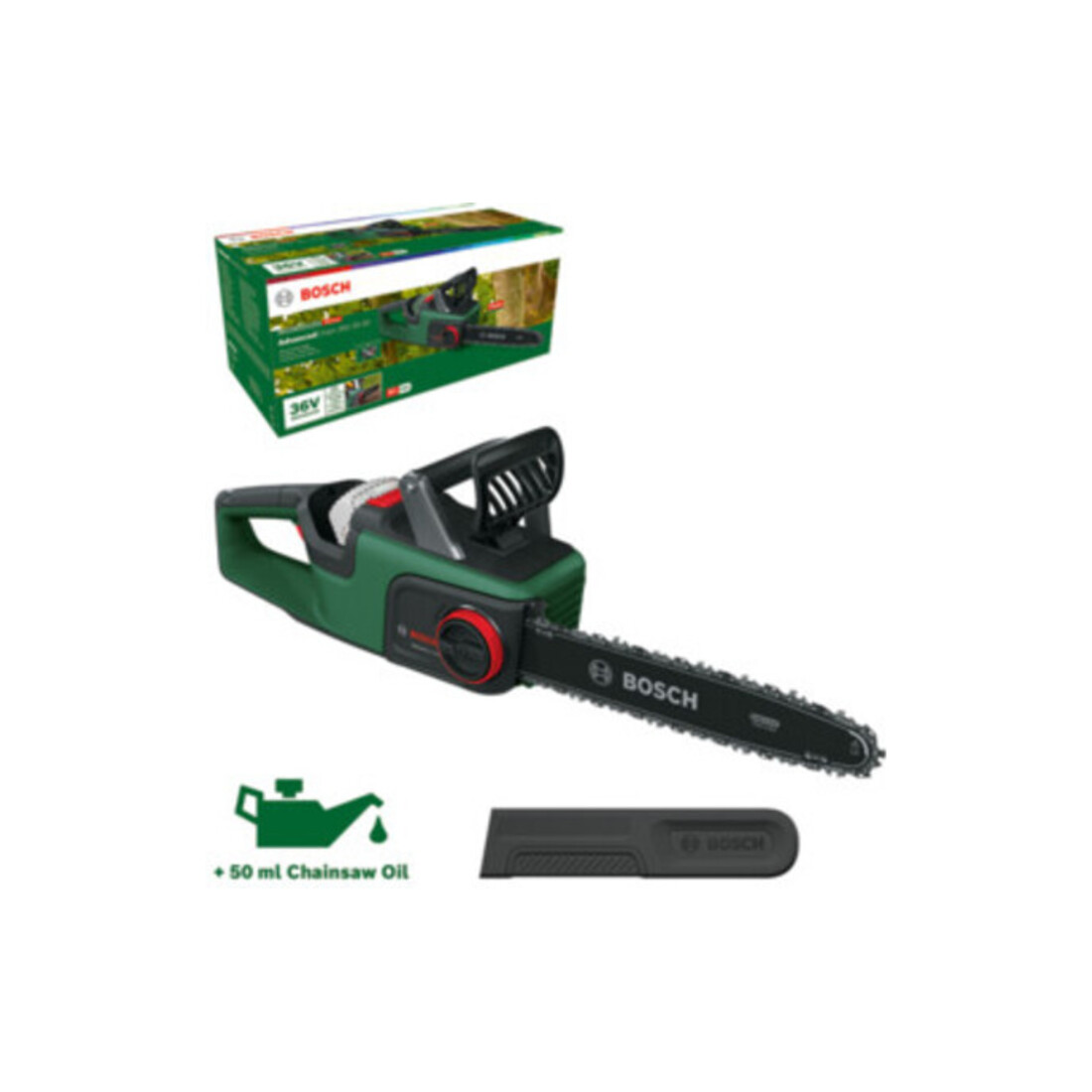 Tronçonneuse à chaîne sans fil AdvancedChain 36V-35-40 Bosch, Solo