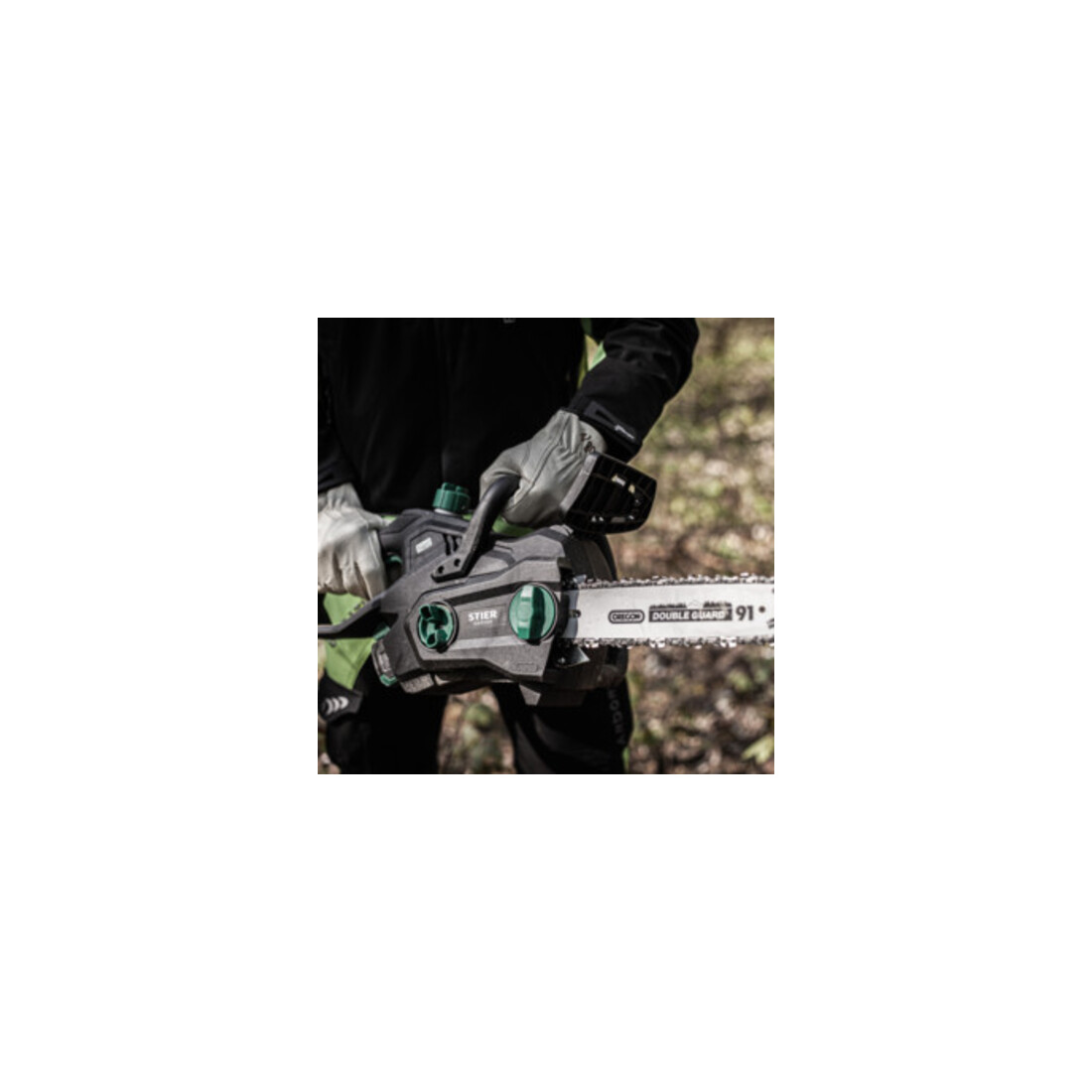 Tronçonneuse sans fil STIER 3611L 36 V 12" + batterie 2,5 Ah + chargeur rapide + lunettes de soleil gratuites