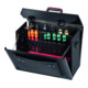Trousse à outils l.460xP.190xH.340mm 33l en cuir bovin noir CP-7 renforc. alu PA-1