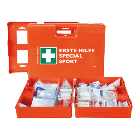 Trousse de premiers secours Gramm Medical Sport avec DIN 13 157 + équipement supplémentaire