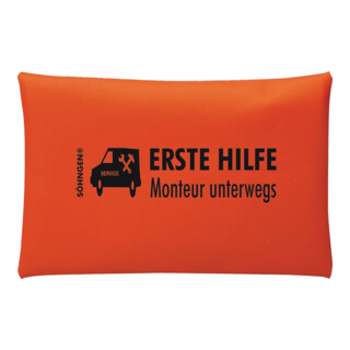 Trousse de premiers secours Monteur en déplacement l.210xH140env.mm orange SÖHNG