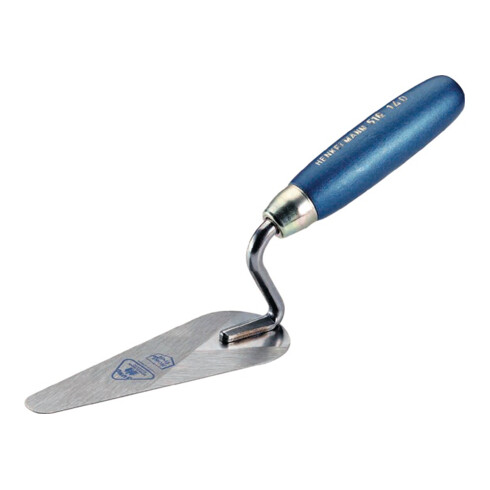 Truelle langue de chat L. 160 mm inoxydable, manche de bois de hêtre acier inoxy