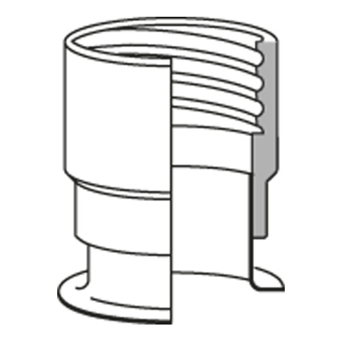 Tube évasé Norres à visser pour AIRDUC® 356 noir