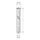 Tube cuivre 14 mm pour 1/2, évasement 18mm, chromé 500mm-1