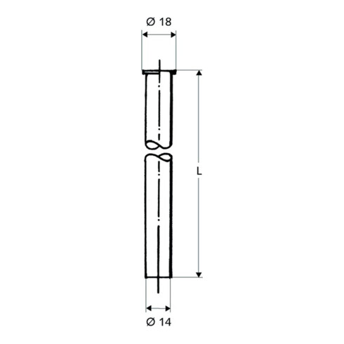 Tube cuivre 14 mm pour 1/2, évasement 18mm, chromé 500mm
