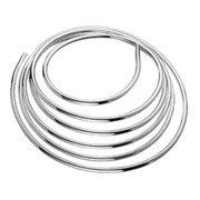 Tube en cuivre en forme d'anneau flexible longueur env. 5 m, chromé d= 12mm