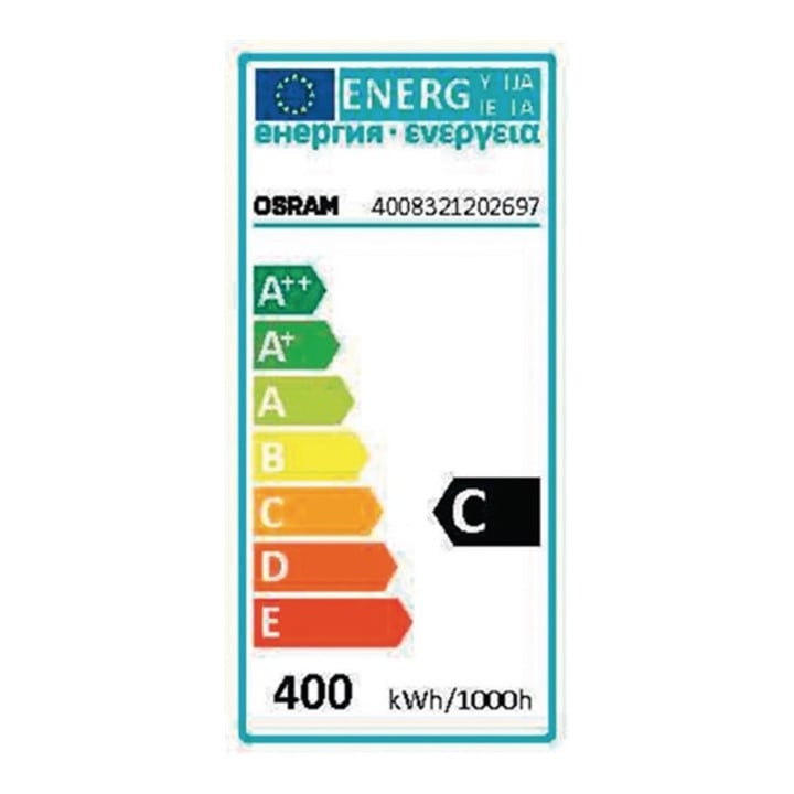Tube halogène « crayon » 400 W 8750 lm R7s L. 114,2 mm 230 V 3000 K sous blister