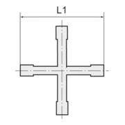 RIEGLER Raccord de tuyau transversal, pour tuyau, laiton-3