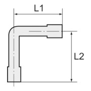 RIEGLER Raccord coudé pour tuyau, pour tuyau, Ms/POM-3