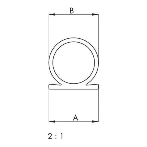 Türanschlagdg.Omega-Profil 137 L.25m B.8mm Silik.blk braun ELLEN