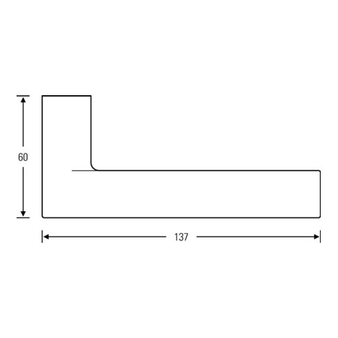 Türdrückerlochteil 10 1021 Alu.F1/naturf.4-KT.8mm DIN L FSB