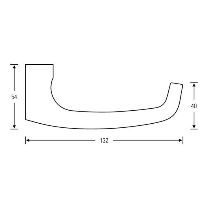 Türdrückerlochteil 10 1045 Alu.F1/naturf.4-KT.8mm DIN L/R FSB