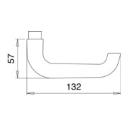 Türdrückerlochteil 104 Z Alu.F1/naturf.4-KT.8mm DIN L/R EDI-4