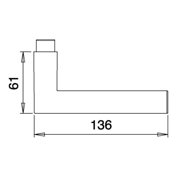 Türdrückerlochteil 108 VA F00/VA ma 4-KT.10mm DIN re./li.EDI