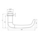 Türdrückerlochteil OGRO 8527 VA Satino 4-KT.8mm DIN L/R OGRO-4