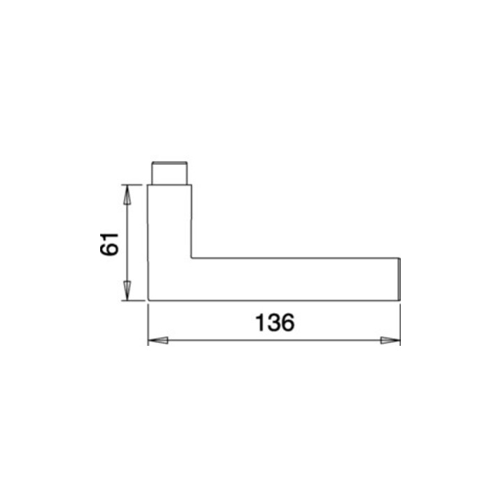 Türdrückerpaar 108 H VA F00 VK 10mm EDI