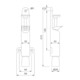 Türfeststeller 102802 STA silberf.lack.Hubh.50mm Türmontage KWS-2