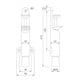 Türfeststeller 102802 STA silberf.lack.Hubh.50mm Türmontage KWS-4