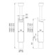 Türfeststeller 1045.02 Alu.silberf.lack.Hubh.90mm Türmontage KWS-2