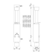 Türfeststeller 1222.02 Alu.silberf.lack.Hubh.60mm Türmontage KWS-2