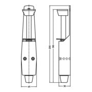 Türfeststeller 90/2 LM silber Hubh.30mm Türmontage FRIDAVO-4