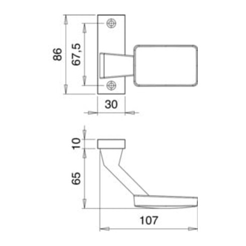 Türknopf 1385/0000 Alu.F1 Aufnahme 8mm gekr.