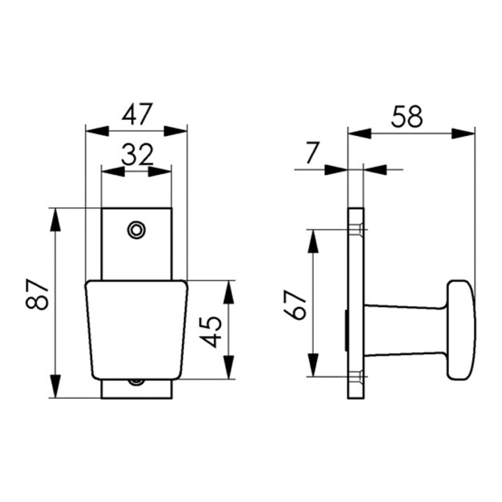 Türknopf 495 LM F1/naturf.ger.ktg.fest/drehb.B.47mm H.45mm AMF
