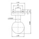 Türknopf OGRO 3548/6500 AL Alu.F1 ger.OGRO-4