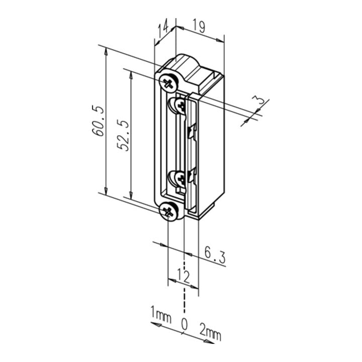 Türöffneraustauschstück 1418-13 ProFix 2 univ.Dauerent.nein DIN L/R ASSA ABLOY