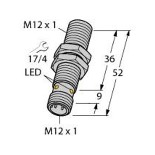 turck Capteur inductif BI2-M12-AP6X-H1141 2 mm distance de commutation sortie PNP connecteur M12x1