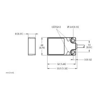turck Capteur inductif BI8U-Q08-AP6X2 8 mm métal IP68