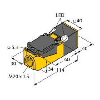 turck Capteur inductif NI20-CP40-VP4X2 20mm quadrangulaire plastique