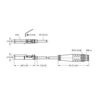 turck Magnetfeldsensor BIMUNTAP6X0.3PSG3M für Pneumatikzylinder