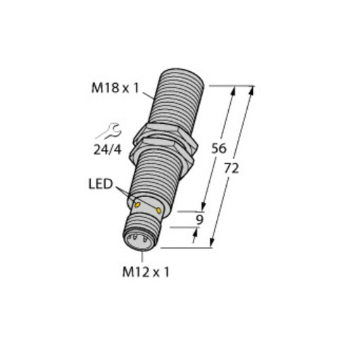 Turck Sensor induktiv BI8-M18E-VP6X-H1141