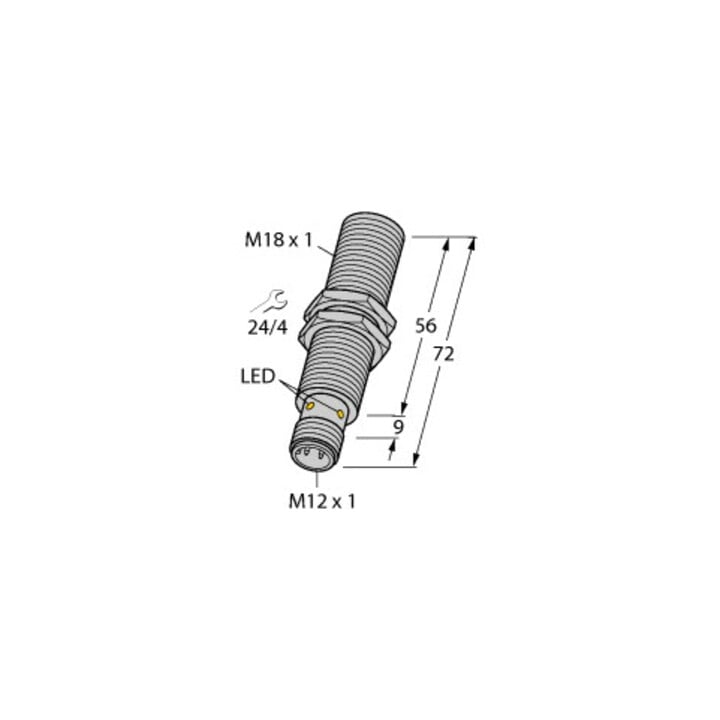Turck Sensor induktiv BI8-M18E-VP6X-H1141