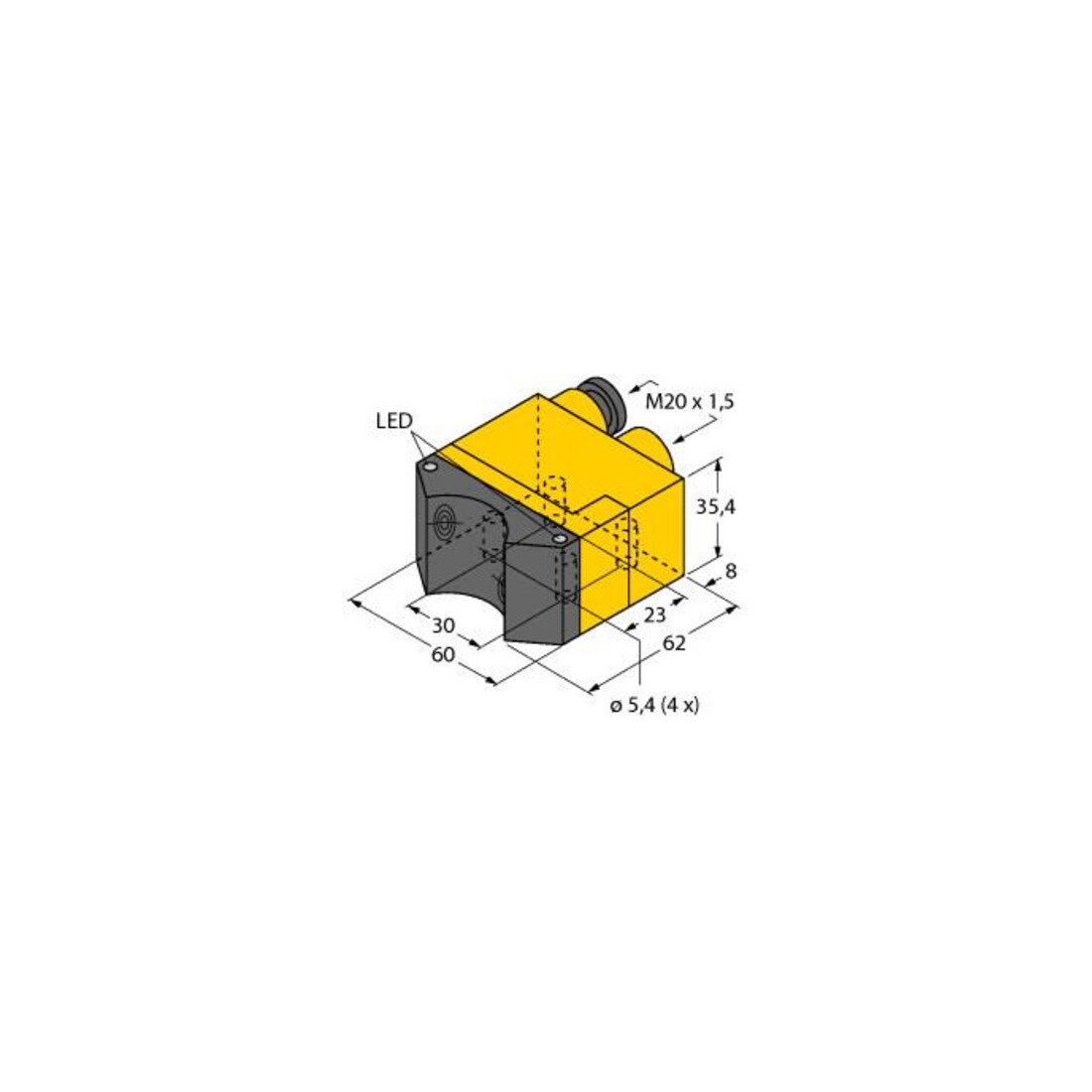 Turck Sensor induktiv Ni4-DSU35TC-2AP4X2