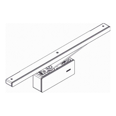 GEZE Amortisseur de porte ActiveStop appliqué argent HLT