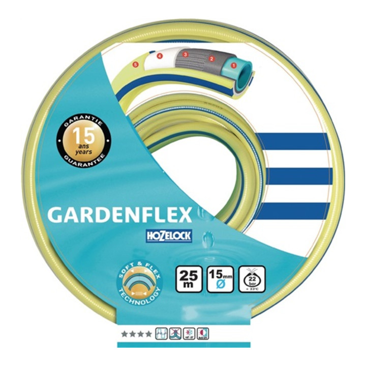 Tuyau d'arrosage p. jardin Gardenflex L. 25 m D. int. 25 mm Rouleau