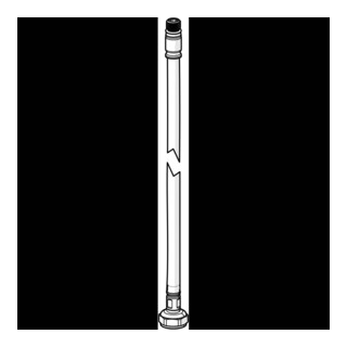 Tuyau de pression Hansa G3/8ZollxM10x1 415mm