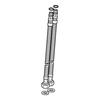 Tuyau de pression Hansa M8 x 1 - G3/8 pouce 430mm