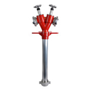 Tuyau de prise DN 80, tête d'arrêt pression, 2 x Storz C