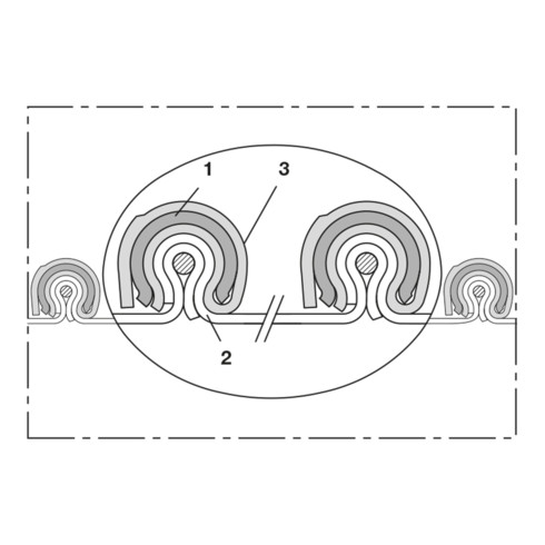 Tuyau d'échappement Norres résistant aux vibrations (+200°C) Ø 100mm L : 12,5m CP HYP 450 PROTECT