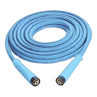 Tuyau haute pression Kränzle en treillis d'acier 15m NW 6 210 bar 1SN Version alimentaire gris/bleu pour série Profi